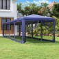 vidaXL Partyzelt mit 10 Mesh-Seitenwänden Blau 3x12 m HDPE vidaXL Partyzelt mit 10 Mesh-Seitenwänden Blau 3x12 m HDPE
