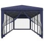 vidaXL Partyzelt mit 10 Mesh-Seitenwänden Blau 3x12 m HDPE vidaXL Partyzelt mit 10 Mesh-Seitenwänden Blau 3x12 m HDPE