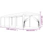 vidaXL Partyzelt mit 10 Mesh-Seitenwänden Blau 3x12 m HDPE vidaXL Partyzelt mit 10 Mesh-Seitenwänden Blau 3x12 m HDPE