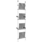 vidaXL Teleskop-Stiefelregal mit Stangen Aluminium vidaXL Teleskop-Stiefelregal mit Stangen Aluminium