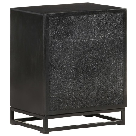 vidaXL Nachttisch Schwarz 40x30x50 cm Akazie und Mango Massivholz   
