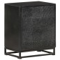 vidaXL Nachttisch Schwarz 40x30x50 cm Akazie und Mango Massivholz vidaXL Nachttisch Schwarz 40x30x50 cm Akazie und Mango Massivholz