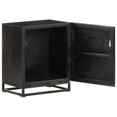 vidaXL Nachttisch Schwarz 40x30x50 cm Akazie und Mango Massivholz   