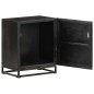 vidaXL Nachttisch Schwarz 40x30x50 cm Akazie und Mango Massivholz vidaXL Nachttisch Schwarz 40x30x50 cm Akazie und Mango Massivholz