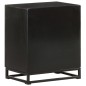 vidaXL Nachttisch Schwarz 40x30x50 cm Akazie und Mango Massivholz vidaXL Nachttisch Schwarz 40x30x50 cm Akazie und Mango Massivholz