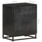vidaXL Nachttisch Schwarz 40x30x50 cm Akazie und Mango Massivholz vidaXL Nachttisch Schwarz 40x30x50 cm Akazie und Mango Massivholz
