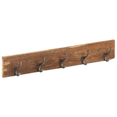 vidaXL Hakenleiste mit 5 Haken 100x2,5x15 cm Recyceltes Massivholz 