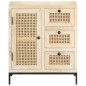vidaXL Sideboard 60x35x70 cm Mango Massivholz und Rohrgeflecht vidaXL Sideboard 60x35x70 cm Mango Massivholz und Rohrgeflecht