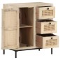 vidaXL Sideboard 60x35x70 cm Mango Massivholz und Rohrgeflecht vidaXL Sideboard 60x35x70 cm Mango Massivholz und Rohrgeflecht