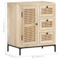 vidaXL Sideboard 60x35x70 cm Mango Massivholz und Rohrgeflecht vidaXL Sideboard 60x35x70 cm Mango Massivholz und Rohrgeflecht