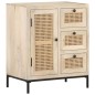 vidaXL Sideboard 60x35x70 cm Mango Massivholz und Rohrgeflecht vidaXL Sideboard 60x35x70 cm Mango Massivholz und Rohrgeflecht