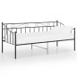 vidaXL Schlafsofa Bettgestell Schwarz Metall 90x200 cm vidaXL Schlafsofa Bettgestell Schwarz Metall 90x200 cm