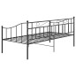 vidaXL Schlafsofa Bettgestell Schwarz Metall 90x200 cm vidaXL Schlafsofa Bettgestell Schwarz Metall 90x200 cm