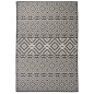 vidaXL Outdoor-Teppich Flachgewebe 160x230 cm Schwarz Gestreift