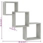 vidaXL Würfel-Wandregale Betongrau 68x15x68 cm Holzwerkstoff vidaXL Würfel-Wandregale Betongrau 68x15x68 cm Holzwerkstoff