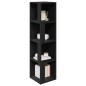 vidaXL Eckregal Schwarz 33x33x132 cm Holzwerkstoff vidaXL Eckregal Schwarz 33x33x132 cm Holzwerkstoff