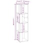 vidaXL Eckregal Schwarz 33x33x132 cm Holzwerkstoff vidaXL Eckregal Schwarz 33x33x132 cm Holzwerkstoff