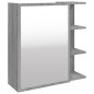 vidaXL Bad-Spiegelschrank Grau Sonoma 62,5x20,5x64 cm Holzwerkstoff vidaXL Bad-Spiegelschrank Grau Sonoma 62,5x20,5x64 cm Holzwerkstoff