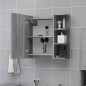 vidaXL Bad-Spiegelschrank Grau Sonoma 62,5x20,5x64 cm Holzwerkstoff vidaXL Bad-Spiegelschrank Grau Sonoma 62,5x20,5x64 cm Holzwerkstoff