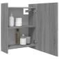vidaXL Bad-Spiegelschrank Grau Sonoma 62,5x20,5x64 cm Holzwerkstoff vidaXL Bad-Spiegelschrank Grau Sonoma 62,5x20,5x64 cm Holzwerkstoff