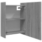 vidaXL Bad-Spiegelschrank Grau Sonoma 62,5x20,5x64 cm Holzwerkstoff vidaXL Bad-Spiegelschrank Grau Sonoma 62,5x20,5x64 cm Holzwerkstoff