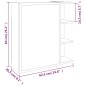 vidaXL Bad-Spiegelschrank Grau Sonoma 62,5x20,5x64 cm Holzwerkstoff vidaXL Bad-Spiegelschrank Grau Sonoma 62,5x20,5x64 cm Holzwerkstoff