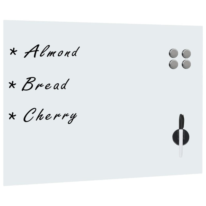 vidaXL Magnetisches Whiteboard Wandmontage Glas 80x60 cm vidaXL Magnetisches Whiteboard Wandmontage Glas 80x60 cm