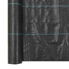 vidaXL Unkrautfolie PP 1x50 m Schwarz