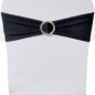 25 x Stuhlschleifen Stretch Schleifenbänder + Diamant Schnalle schwarz 25 x Stuhlschleifen Stretch Schleifenbänder + Diamant Schnalle schwarz