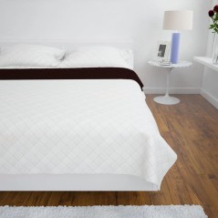 vidaXL Zweiseitige Tagesdecke Gesteppt Beige/Braun 170 x 210 cm