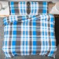vidaXL Bettwäsche-Set Blau und Grau 260x220 cm Baumwolle vidaXL Bettwäsche-Set Blau und Grau 260x220 cm Baumwolle