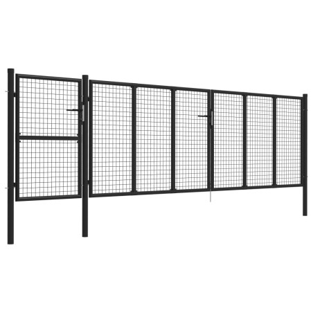 vidaXL Gartentor Stahl 500 x 125 cm Anthrazit