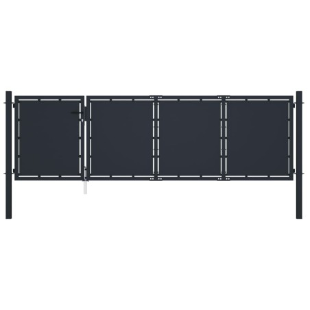 vidaXL Gartentor Stahl 350 x 75 cm Anthrazit