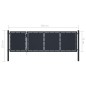 vidaXL Gartentor Stahl 350 x 75 cm Anthrazit vidaXL Gartentor Stahl 350 x 75 cm Anthrazit