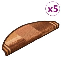 vidaXL Stufenmatten Selbstklebend 5 Stk. 65x21x4 cm Braun