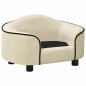 vidaXL Hundesofa Creme 67x47x36 cm Plüsch vidaXL Hundesofa Creme 67x47x36 cm Plüsch