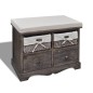 vidaXL Sitzbank mit Stauraum Braun 62×33×42 cm Paulownia Holz vidaXL Sitzbank mit Stauraum Braun 62×33×42 cm Paulownia Holz