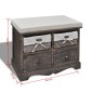 vidaXL Sitzbank mit Stauraum Braun 62×33×42 cm Paulownia Holz vidaXL Sitzbank mit Stauraum Braun 62×33×42 cm Paulownia Holz