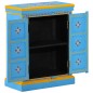 vidaXL Sideboard Massivholz Mango Türkis Handbemalt vidaXL Sideboard Massivholz Mango Türkis Handbemalt