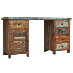 vidaXL Schreibtisch Altholz Massiv 140x50x77 cm