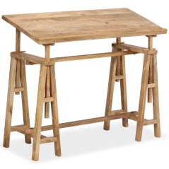 vidaXL Zeichentisch Mangoholz Massiv 116 x 50 x 76 cm 