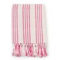 vidaXL Überwurf Baumwolle Streifen 160x210 cm Rosa und Weiß vidaXL Überwurf Baumwolle Streifen 160x210 cm Rosa und Weiß