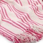 vidaXL Überwurf Baumwolle Streifen 160x210 cm Rosa und Weiß vidaXL Überwurf Baumwolle Streifen 160x210 cm Rosa und Weiß