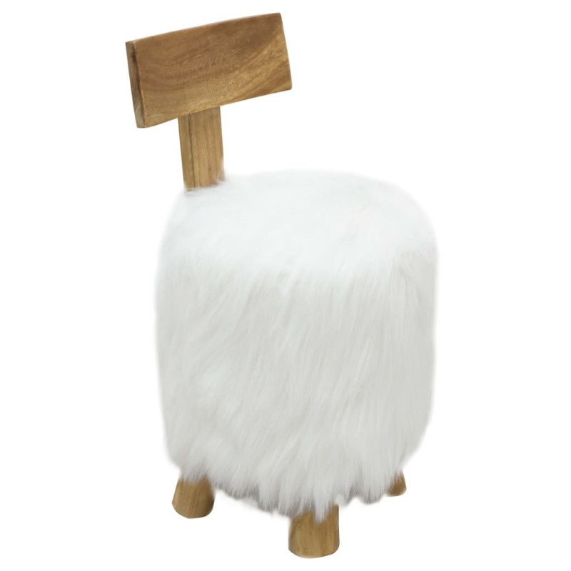 vidaXL Hocker Weiß Massivholz Teak vidaXL Hocker Weiß Massivholz Teak