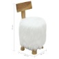 vidaXL Hocker Weiß Massivholz Teak vidaXL Hocker Weiß Massivholz Teak