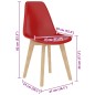 vidaXL Esszimmerstühle 4 Stk. Rot Kunststoff vidaXL Esszimmerstühle 4 Stk. Rot Kunststoff