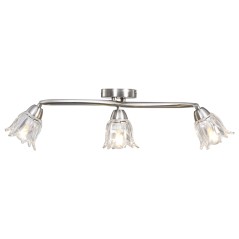 vidaXL Deckenleuchte mit Glasschirmen für 3 E14 Glühlampen
