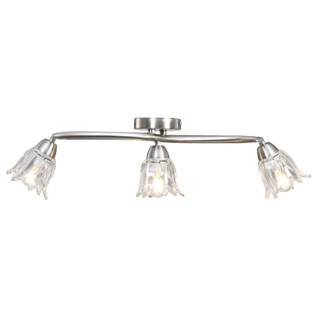 vidaXL Deckenleuchte mit Glasschirmen für 3 E14 Glühlampen