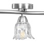 vidaXL Deckenleuchte mit Glasschirmen für 3 E14 Glühlampen vidaXL Deckenleuchte mit Glasschirmen für 3 E14 Glühlampen