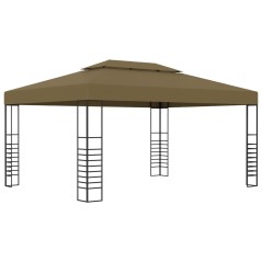 vidaXL Pavillon 3x4 m Taupe 180 g/m²  